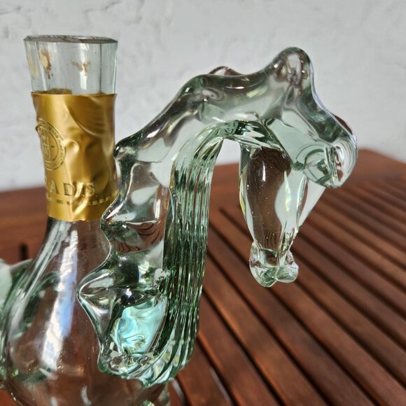 Vintage Glass Horse Brandy Decanter 9" tall x 10" – Ijevan Armenia Collectible - Picture 5 of 11
